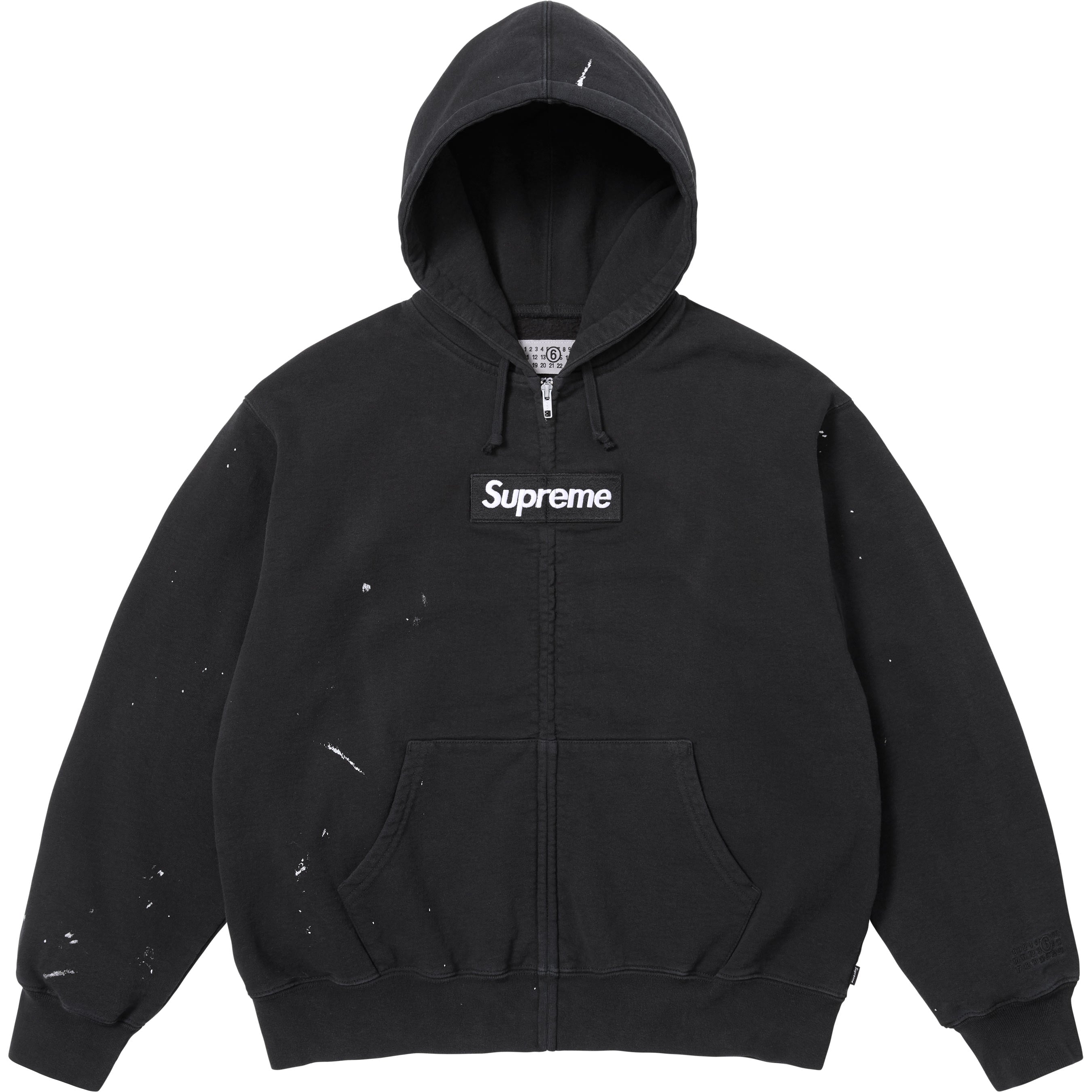 Supreme®/MM6 Maison Margiela Box Logo Zip Up Hooded Sweatshirt view 7